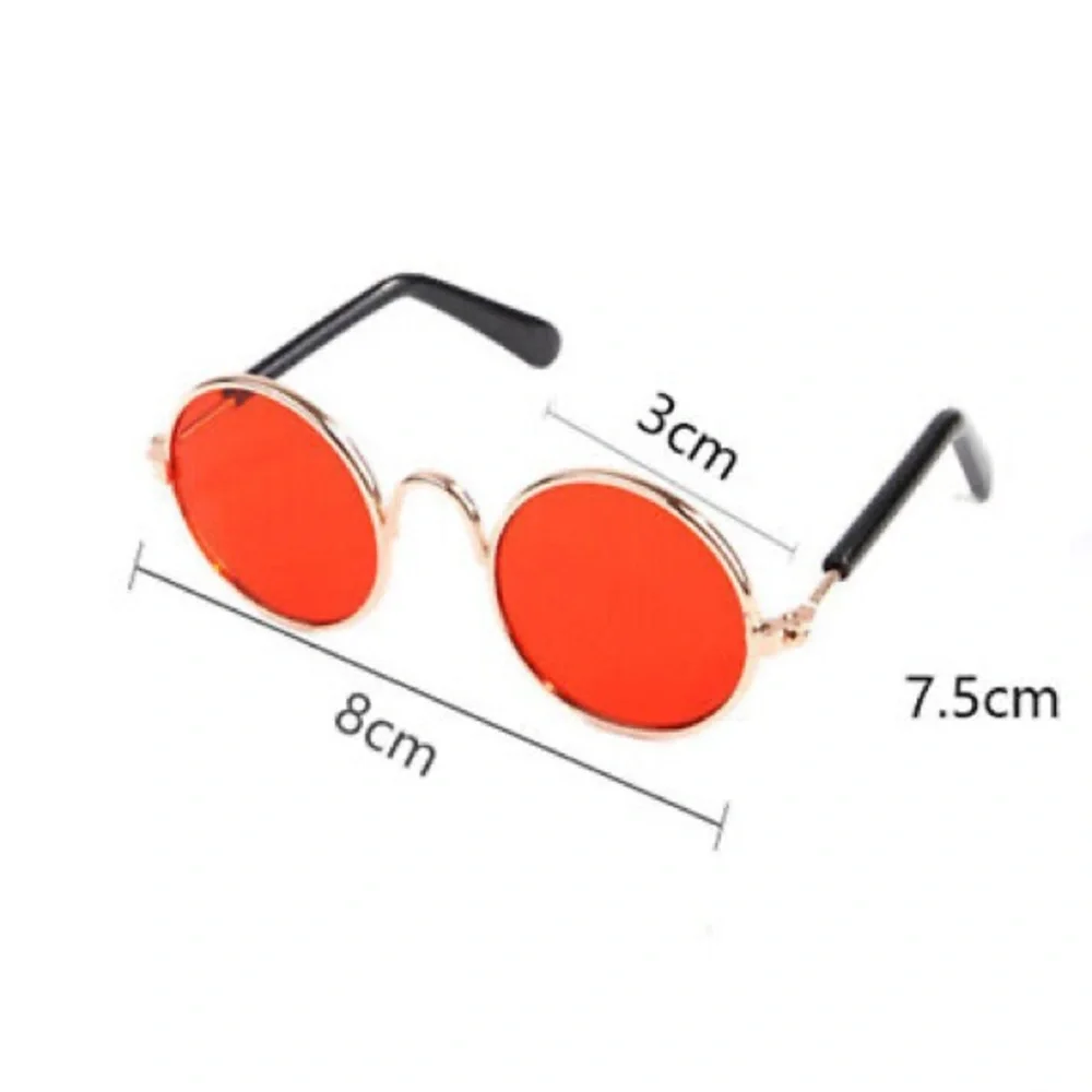 1 Pair Tinted Lens Pet Glasses - Red | Small Dogs | Cats